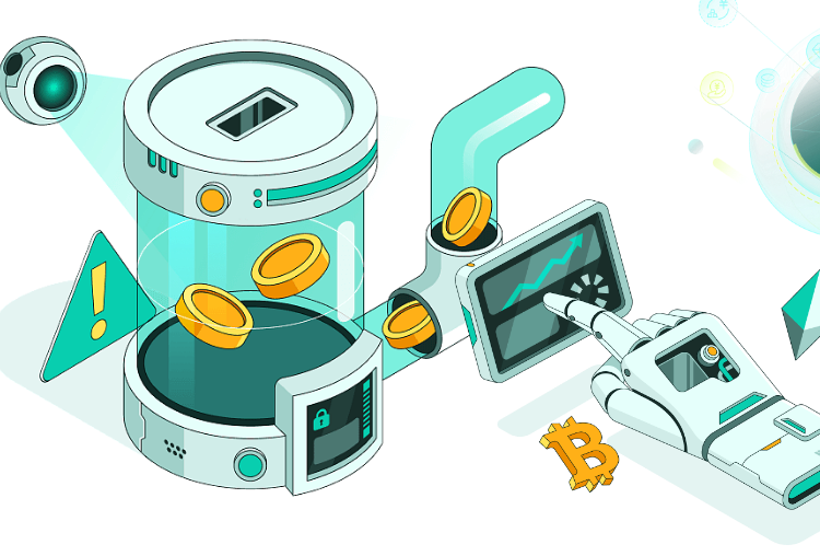 DeFi mining illustration