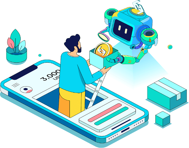 Pledge mining illustration